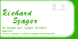 richard szager business card